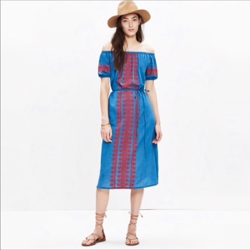 Madewell Indigo Mercado Dress Size XS - Picture 3 of 11